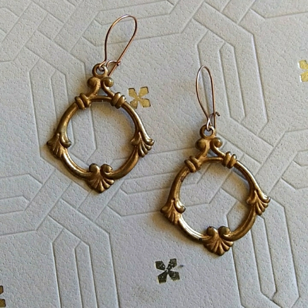 Vintage art deco boho earrings retro